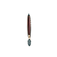 DARK CYAN Porte-cartes zippé en cuir bicolore