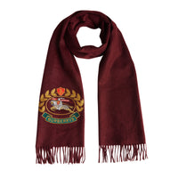 CLARET Écharpe classique en cachemire avec logo d'archive