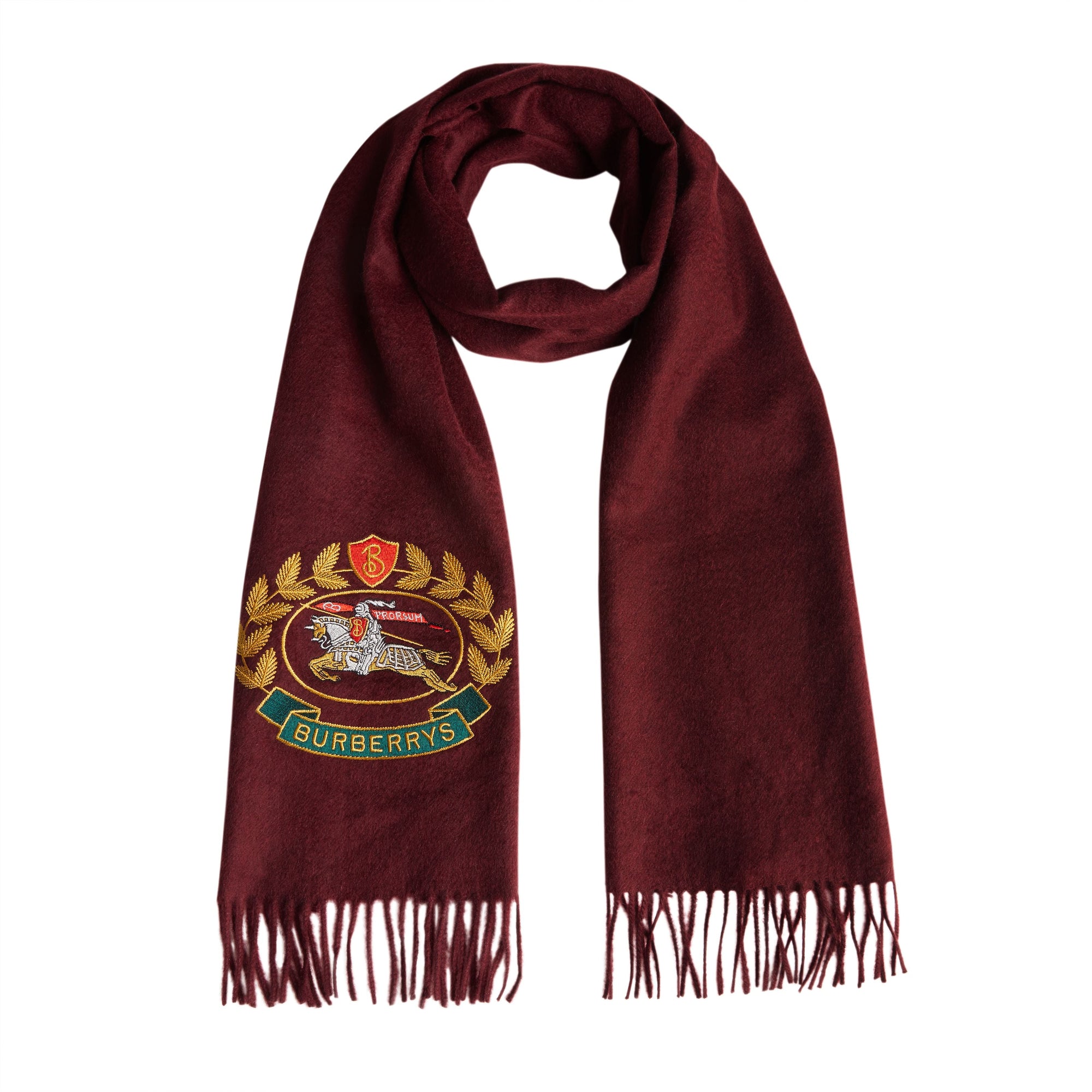 CLARET Écharpe classique en cachemire avec logo d'archive
