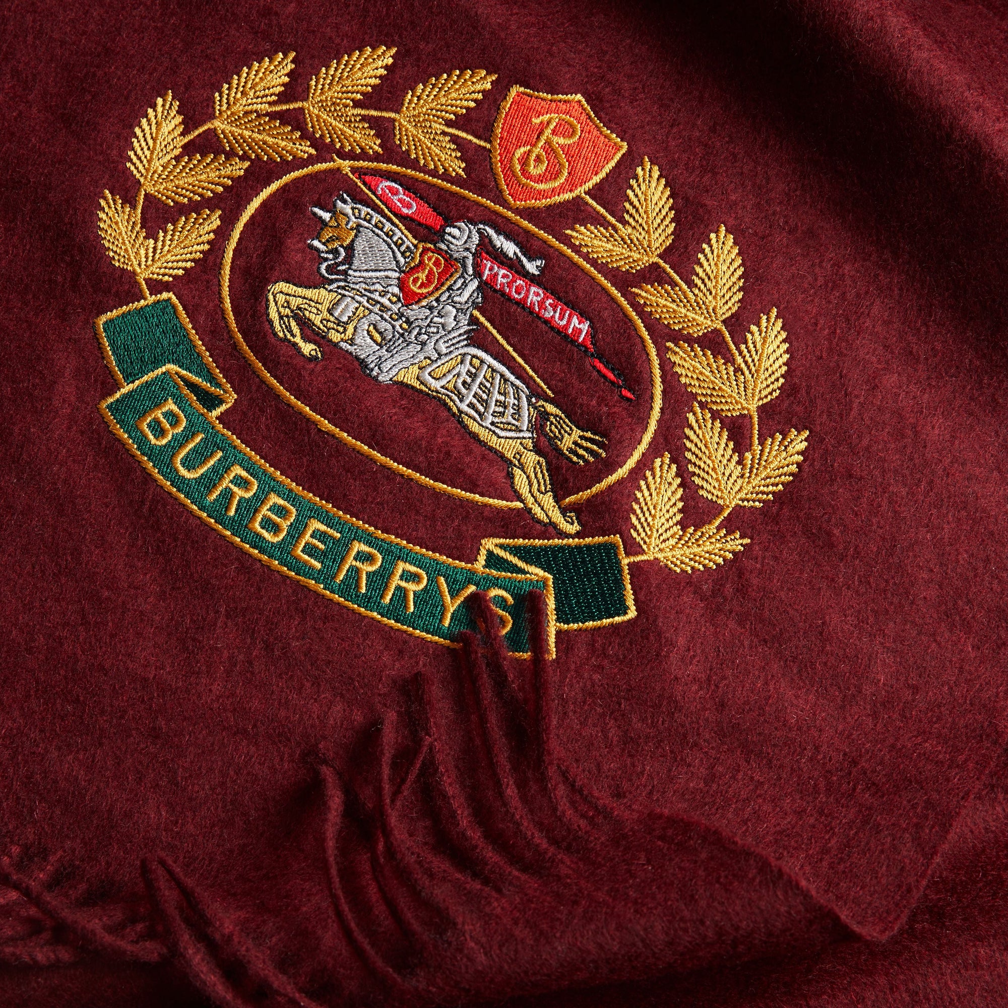 CLARET Écharpe classique en cachemire avec logo d'archive