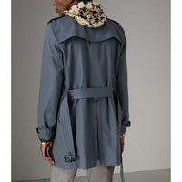 Trench en gabardine de coton - Bleu empire