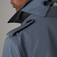 Trench en gabardine de coton - Bleu empire