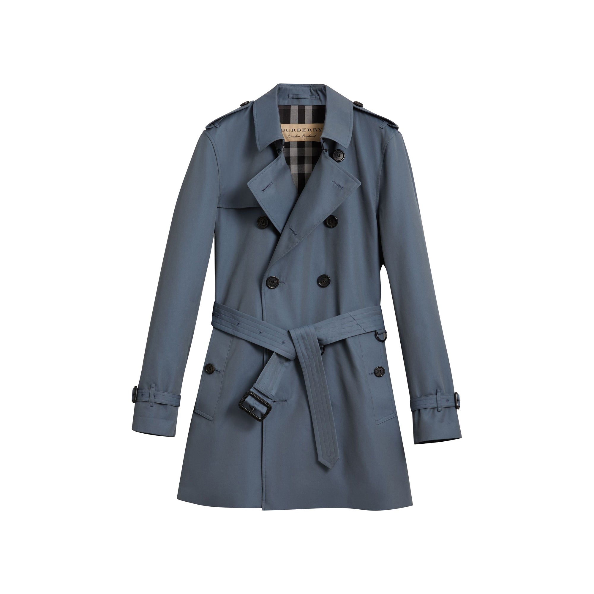 Trench en gabardine de coton - Bleu empire