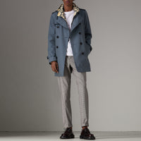 Trench en gabardine de coton - Bleu empire