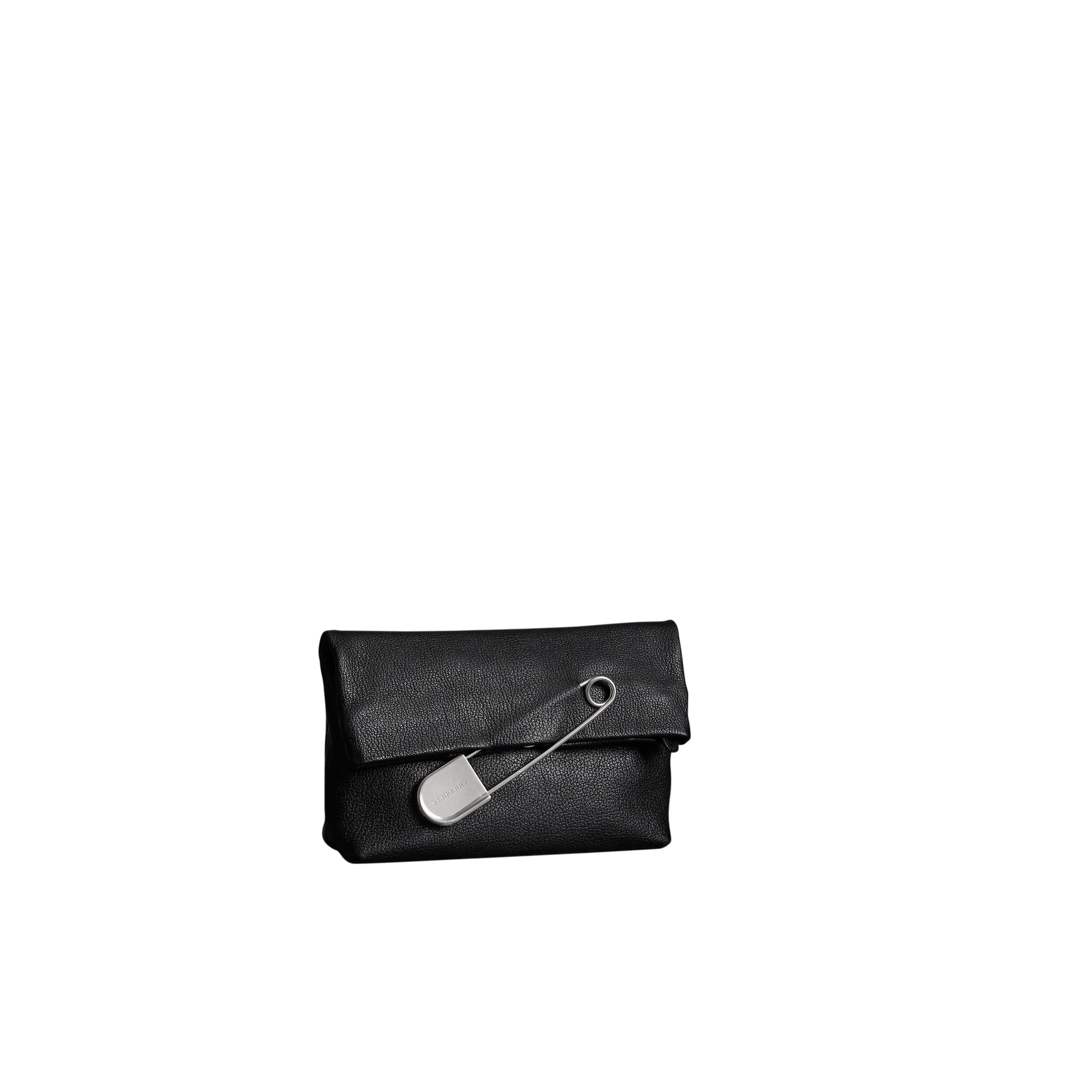 BLACK Clutch The Pin moyen en cuir