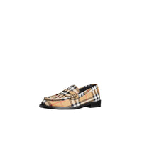 ANTIQUE YELLOW Mocassins Penny Loafers en coton à motif Vintage check