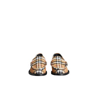 ANTIQUE YELLOW Mocassins Penny Loafers en coton à motif Vintage check
