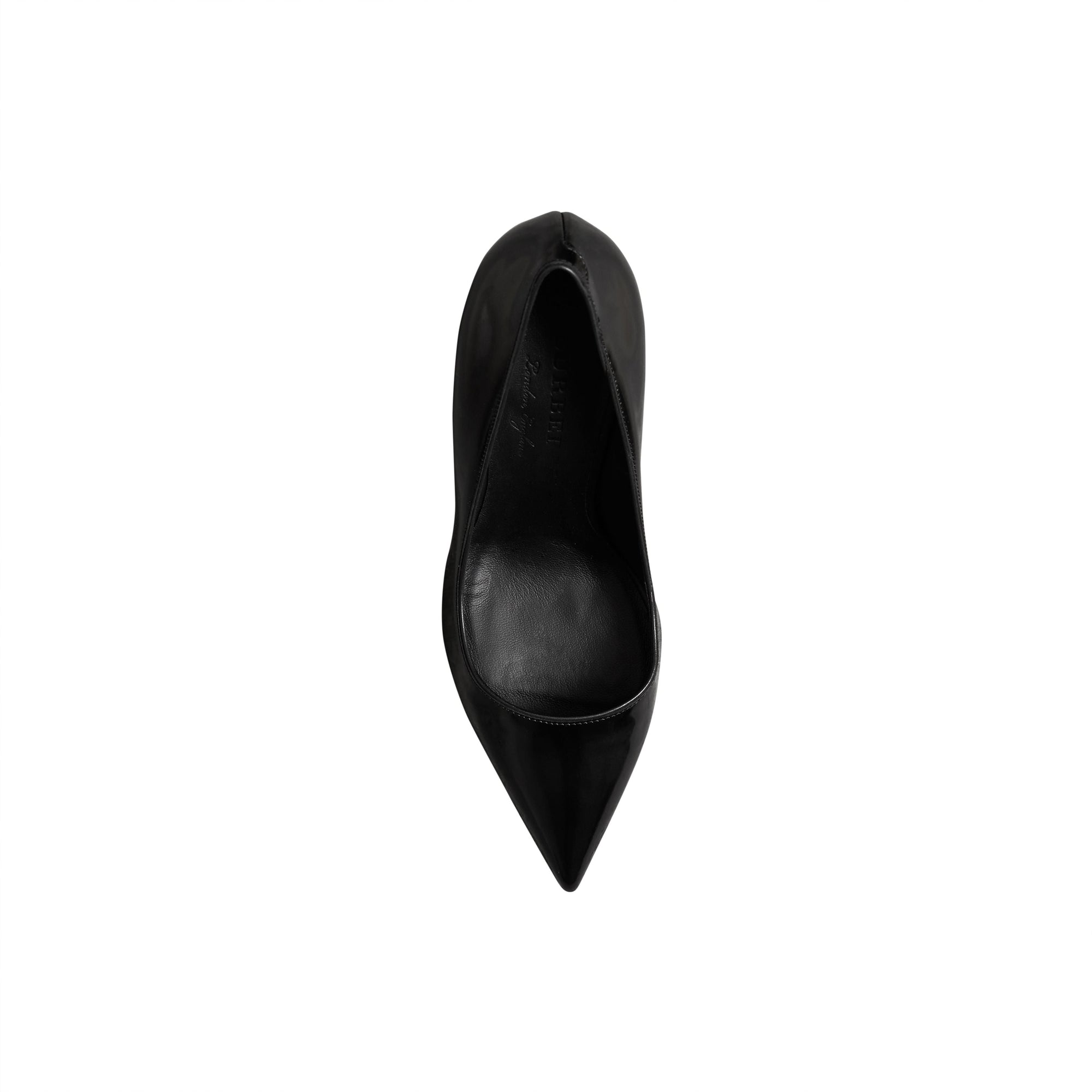 BLACK Escarpins en cuir verni avec talon bottier à motif Vintage check