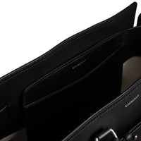 Sac the belt moyen en toile et cuir - Noir & stone
