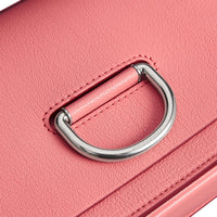 BRIGHT CORAL PINK Petit sac The D-ring en cuir
