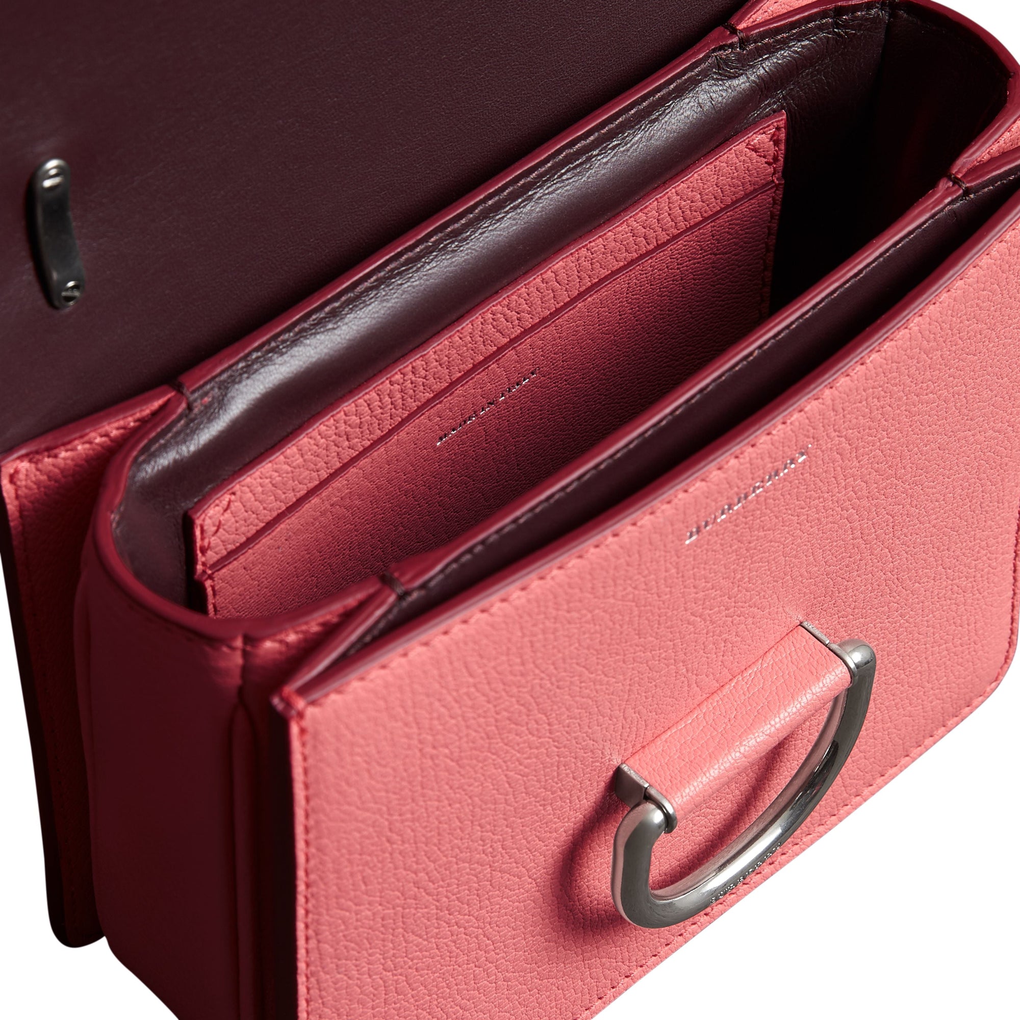 BRIGHT CORAL PINK Petit sac The D-ring en cuir