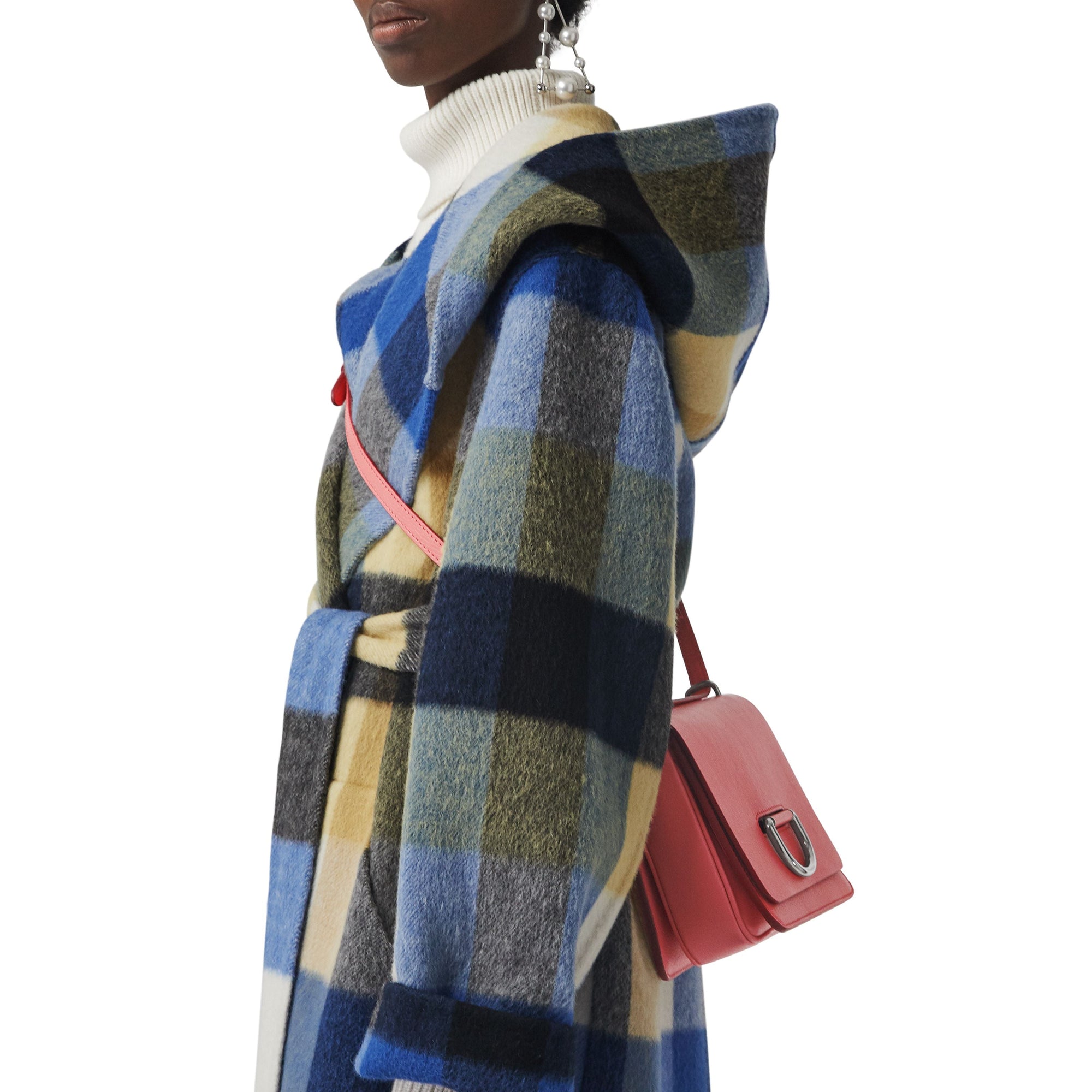 BRIGHT CORAL PINK Petit sac The D-ring en cuir
