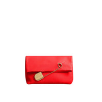 BRIGHT RED Clutch The Pin moyen en cuir