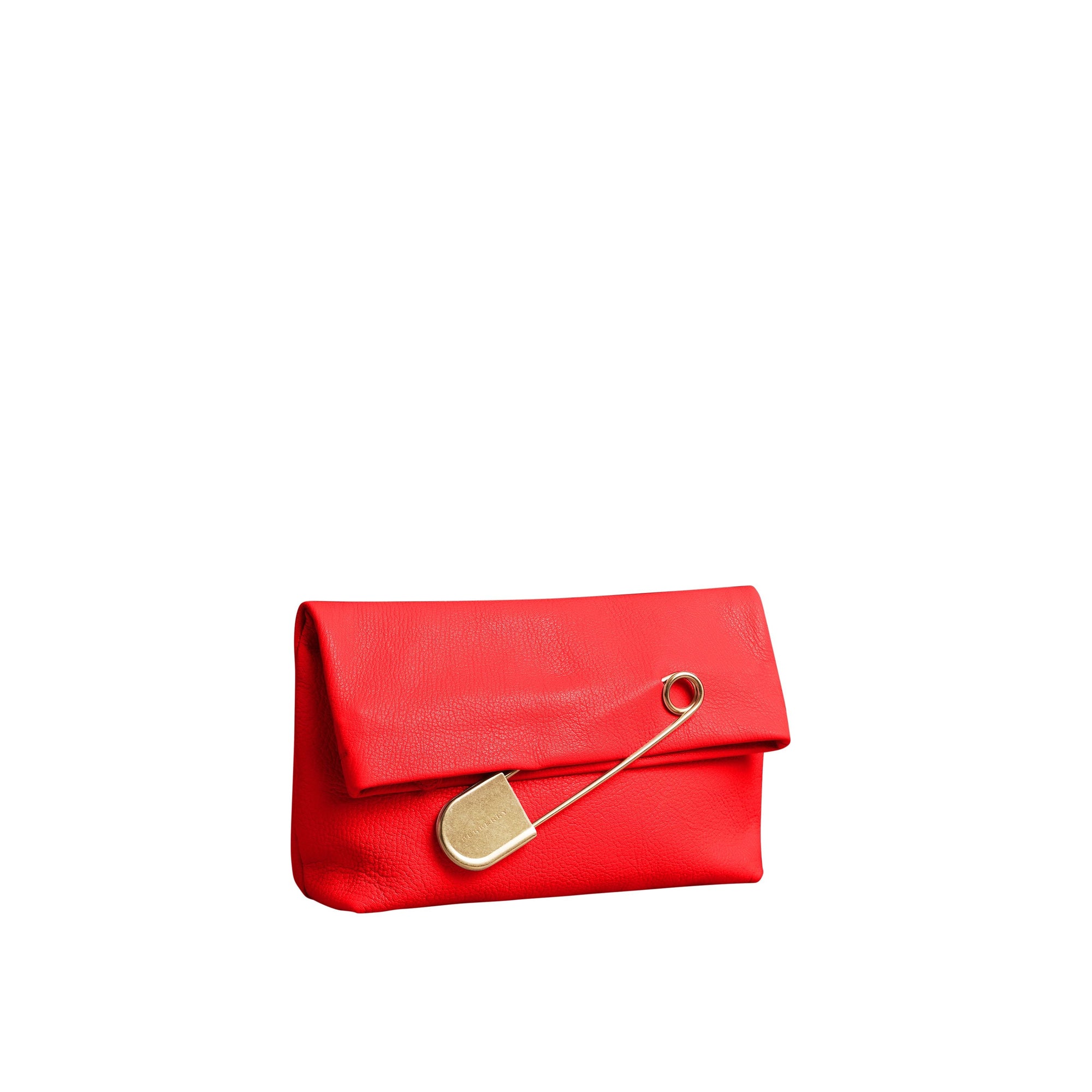 BRIGHT RED Clutch The Pin moyen en cuir