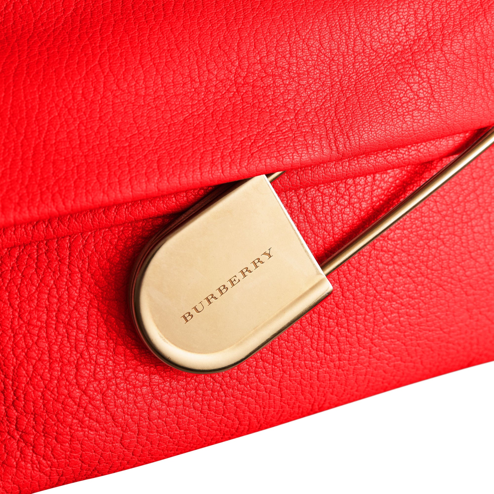 BRIGHT RED Clutch The Pin moyen en cuir