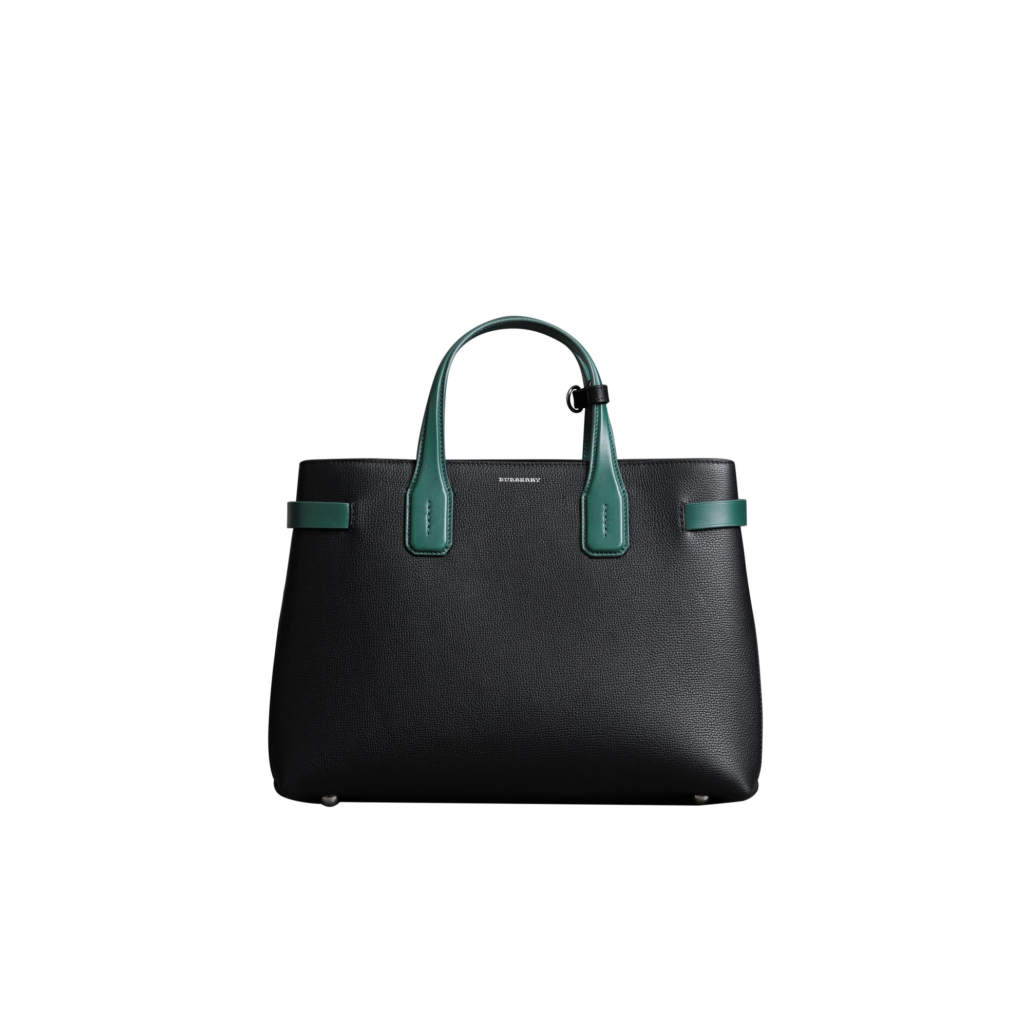 BLACK/SEA GREEN Sac The Banner moyen en cuir bicolore