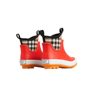 BRIGHT RED Bottes de pluie en caoutchouc et néoprène à motif Vintage check