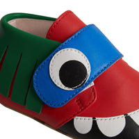 BRIGHT RED Chaussures en cuir à motif monstre