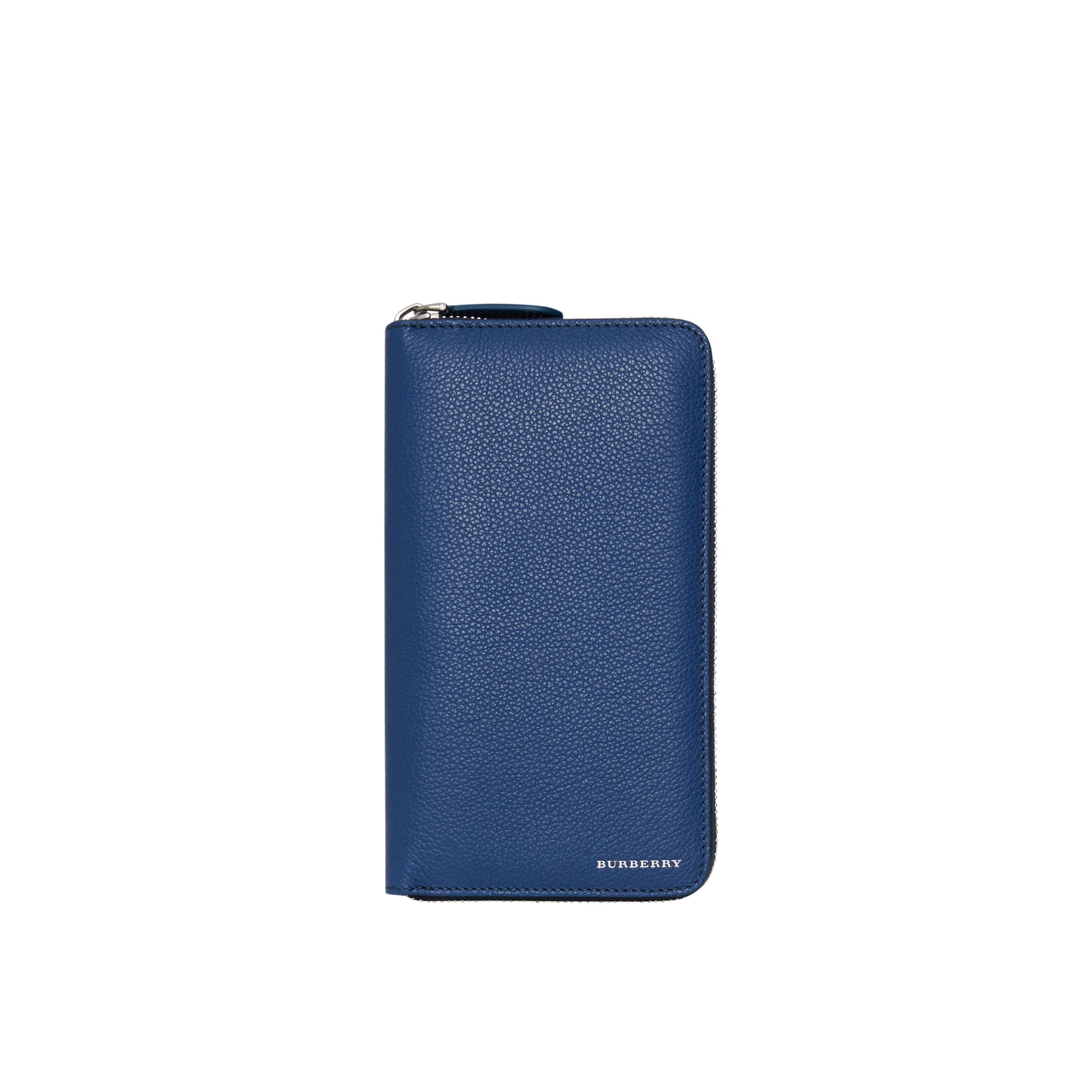 BRIGHT ULTRAMARINE Portefeuille zippé en cuir grainé