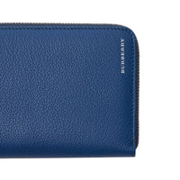 BRIGHT ULTRAMARINE Portefeuille zippé en cuir grainé