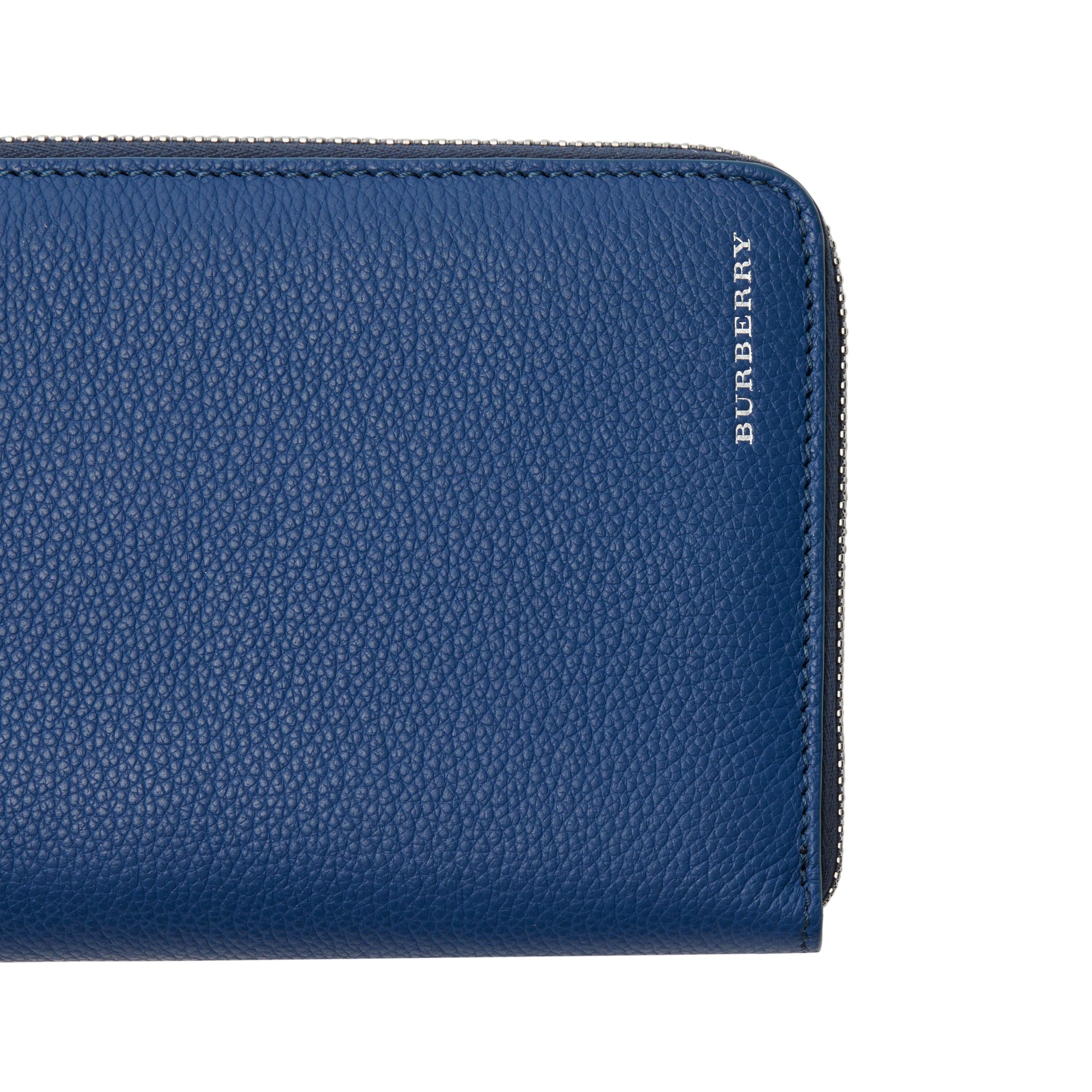 BRIGHT ULTRAMARINE Portefeuille zippé en cuir grainé
