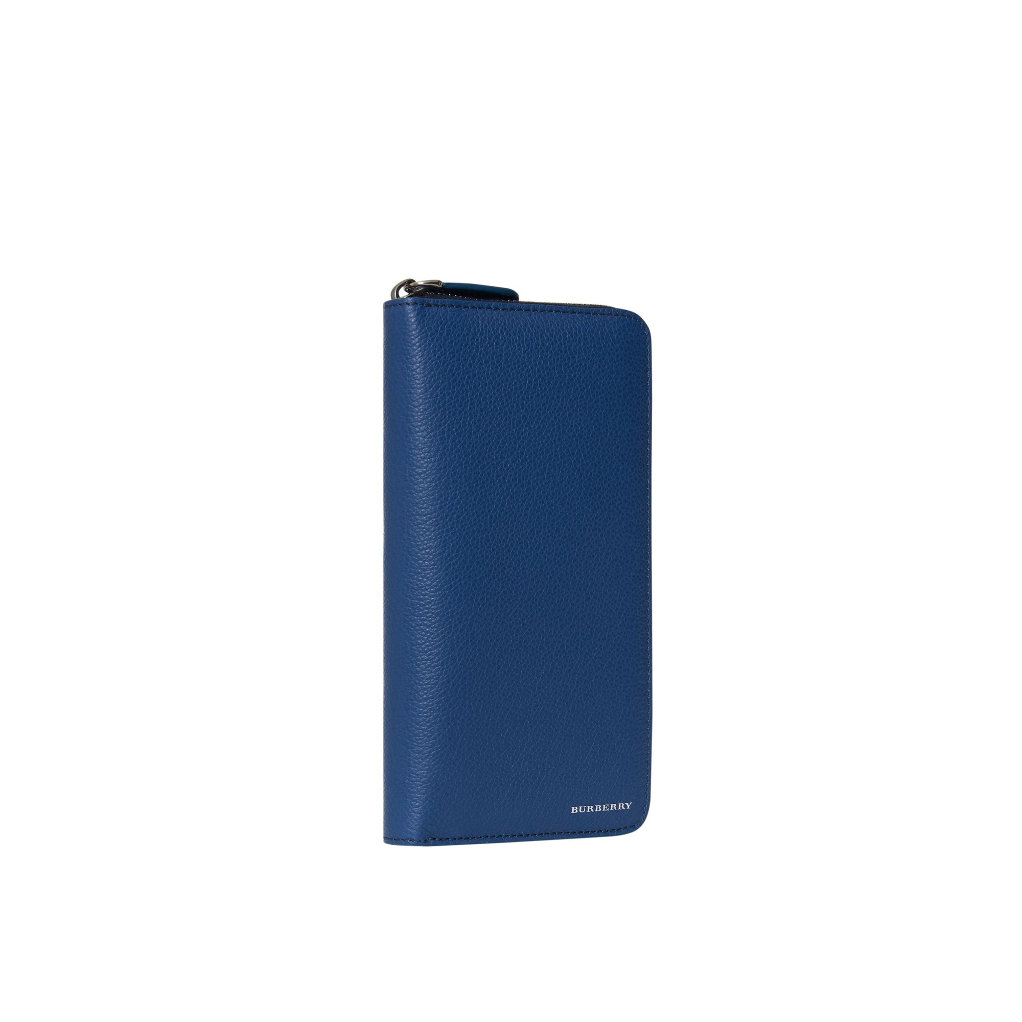 BRIGHT ULTRAMARINE Portefeuille zippé en cuir grainé