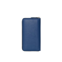 BRIGHT ULTRAMARINE Portefeuille zippé en cuir grainé
