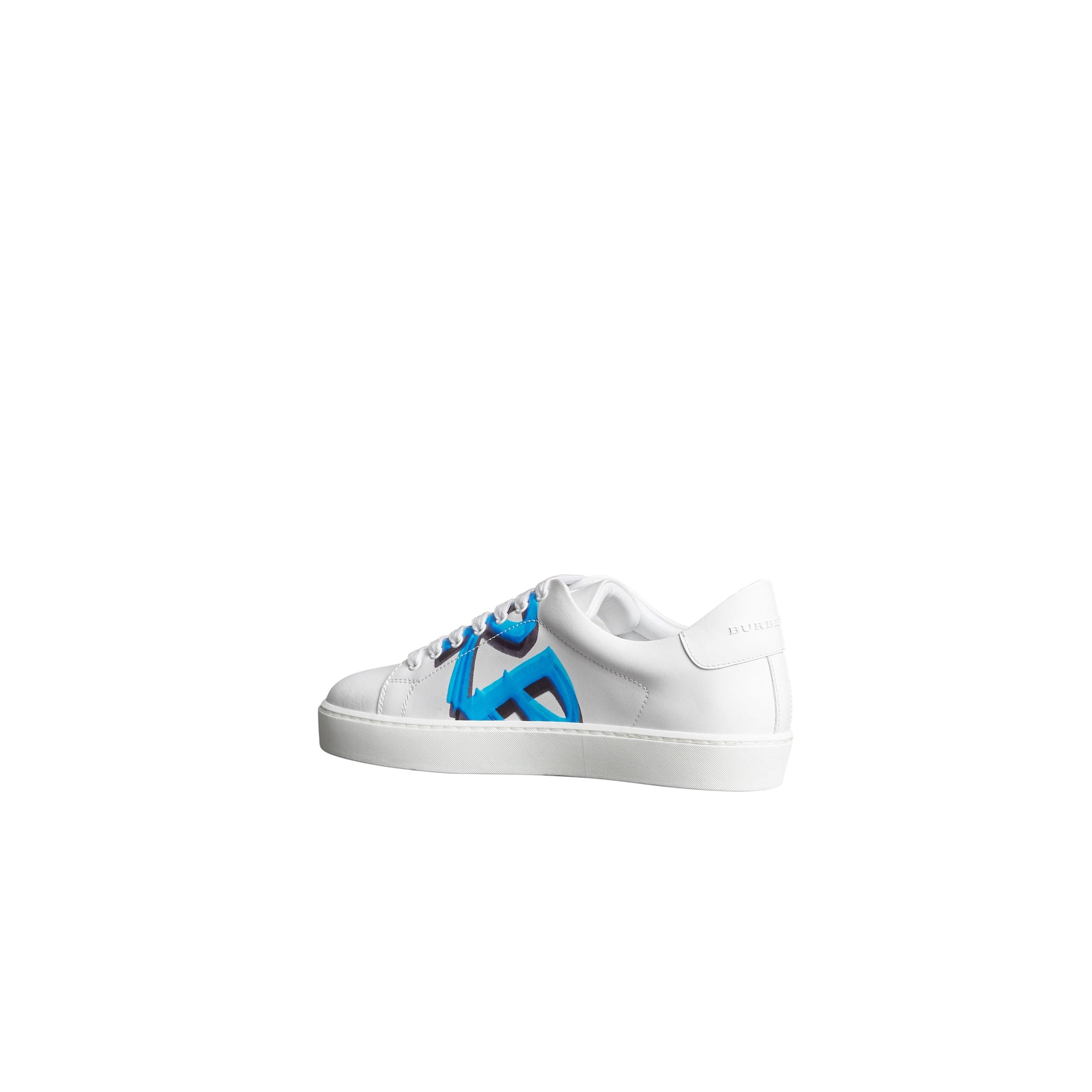 BRIGHT SKY BLUE Sneakers en cuir à imprimé graffiti