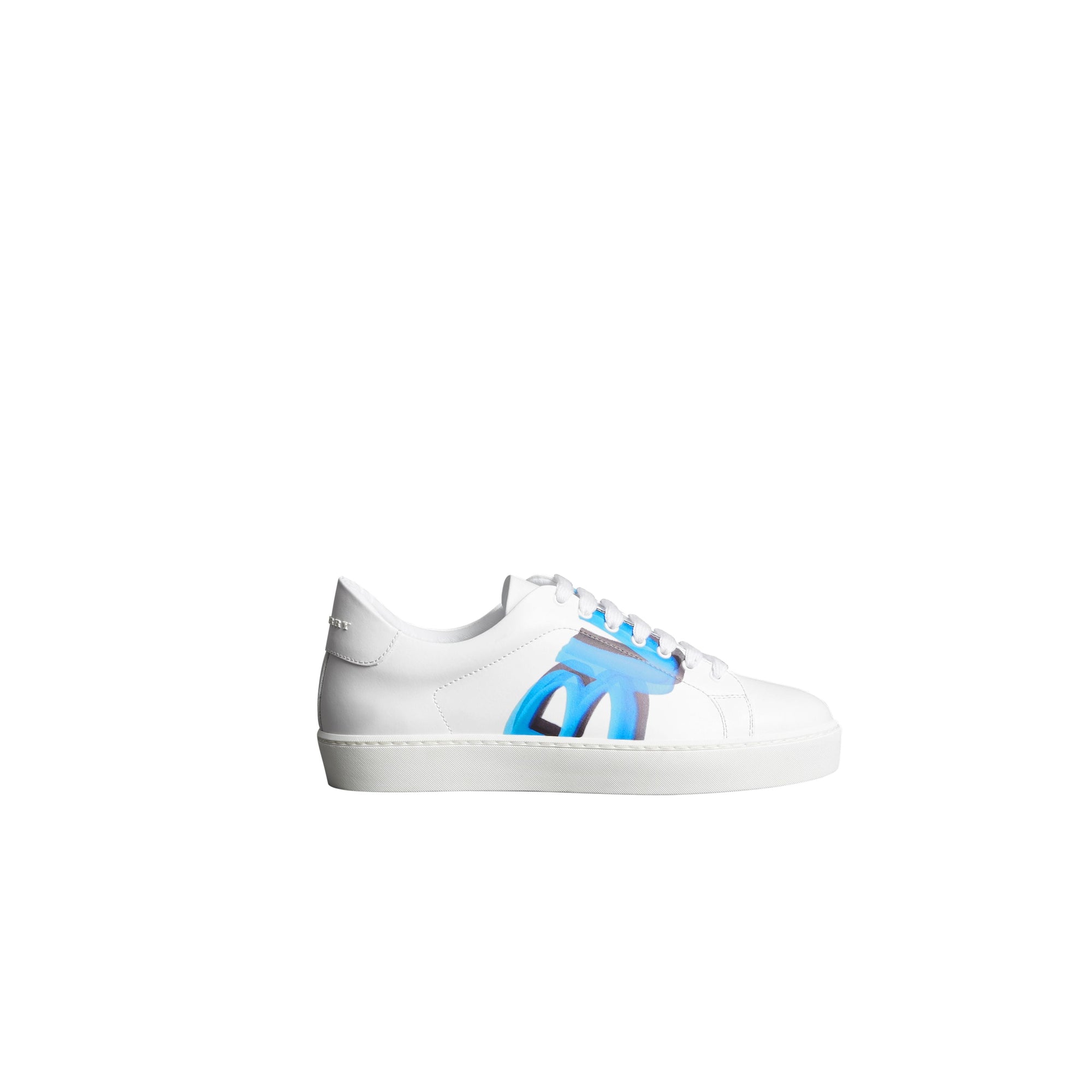 BRIGHT SKY BLUE Sneakers en cuir à imprimé graffiti