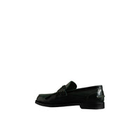 BOTTLE GREEN Mocassins en cuir à franges