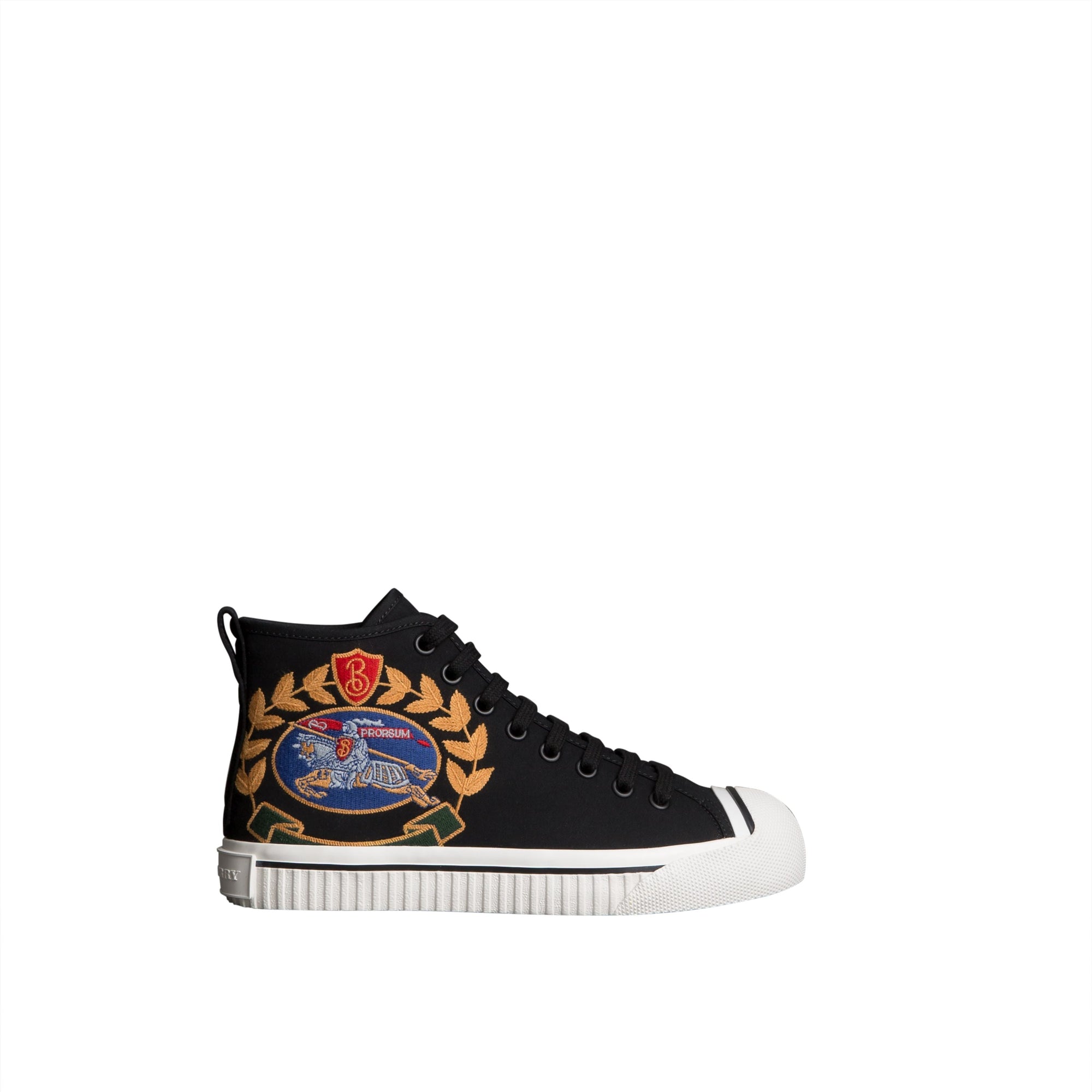 BLACK Sneakers montantes avec logo d'archive brodé