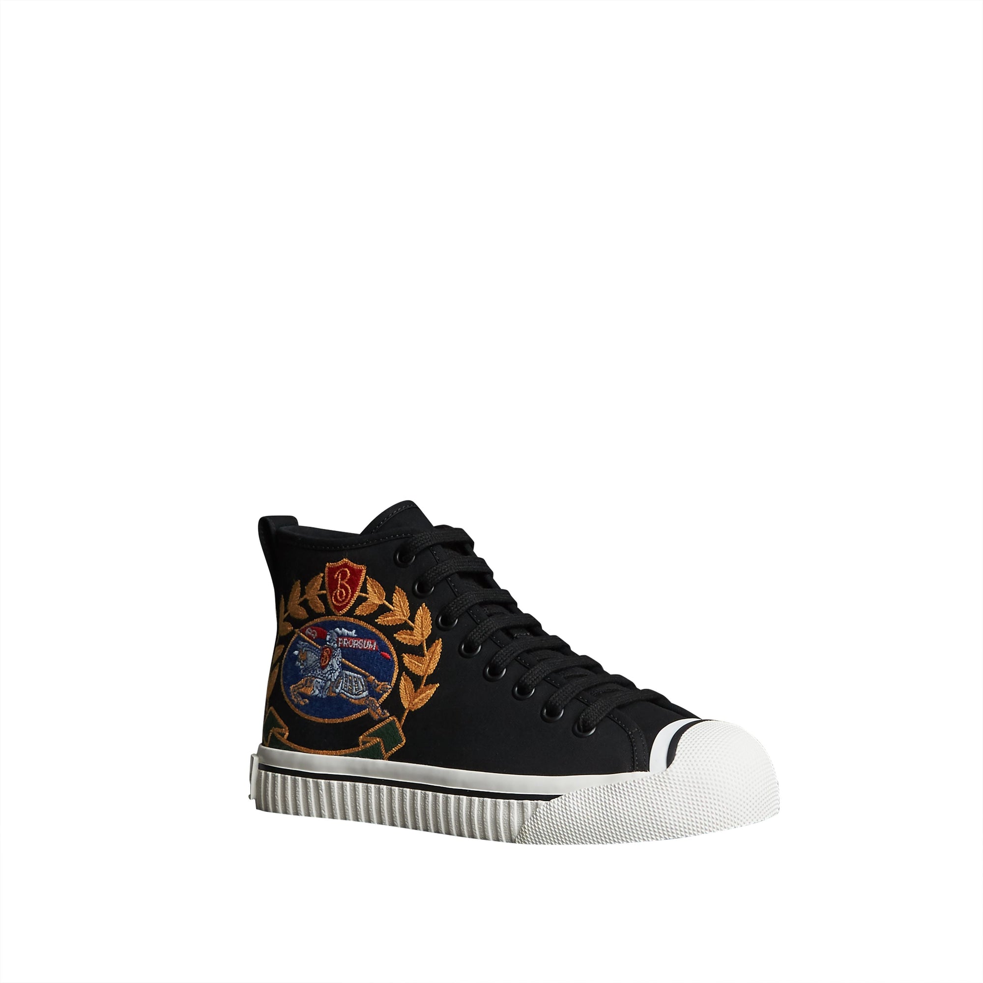 BLACK Sneakers montantes avec logo d'archive brodé