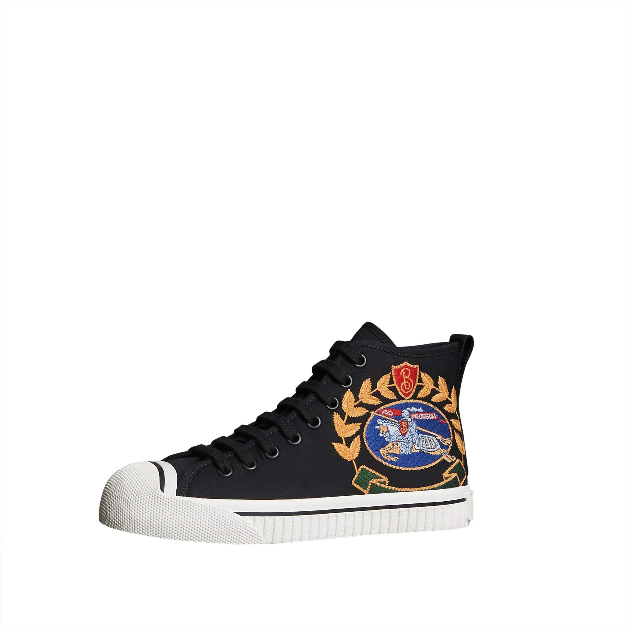BLACK Sneakers montantes avec logo d'archive brodé