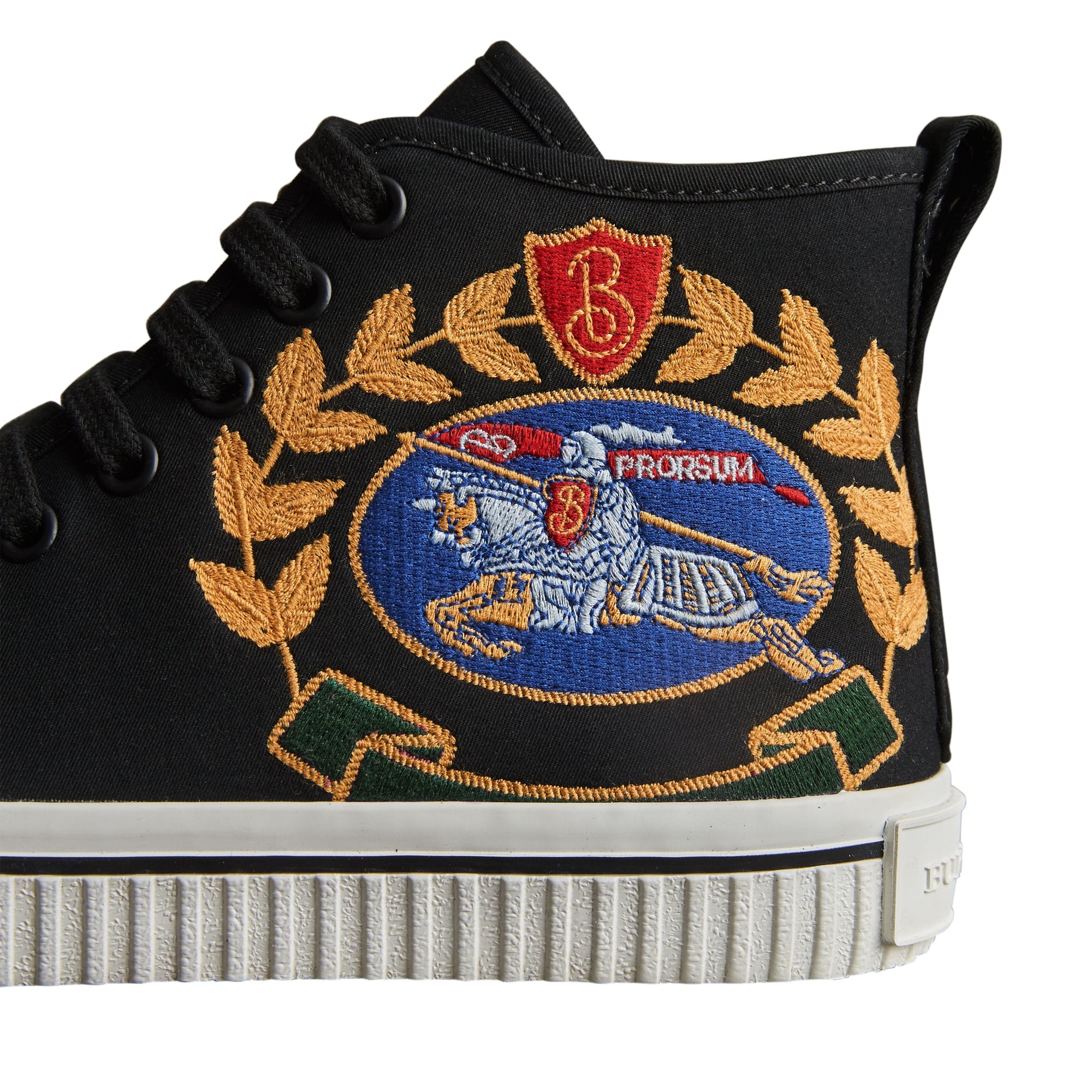 BLACK Sneakers montantes avec logo d'archive brodé