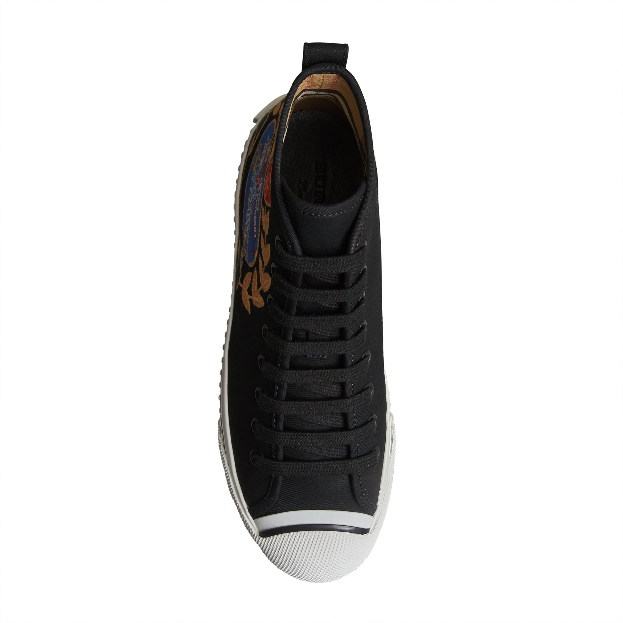 BLACK Sneakers montantes avec logo d'archive brodé