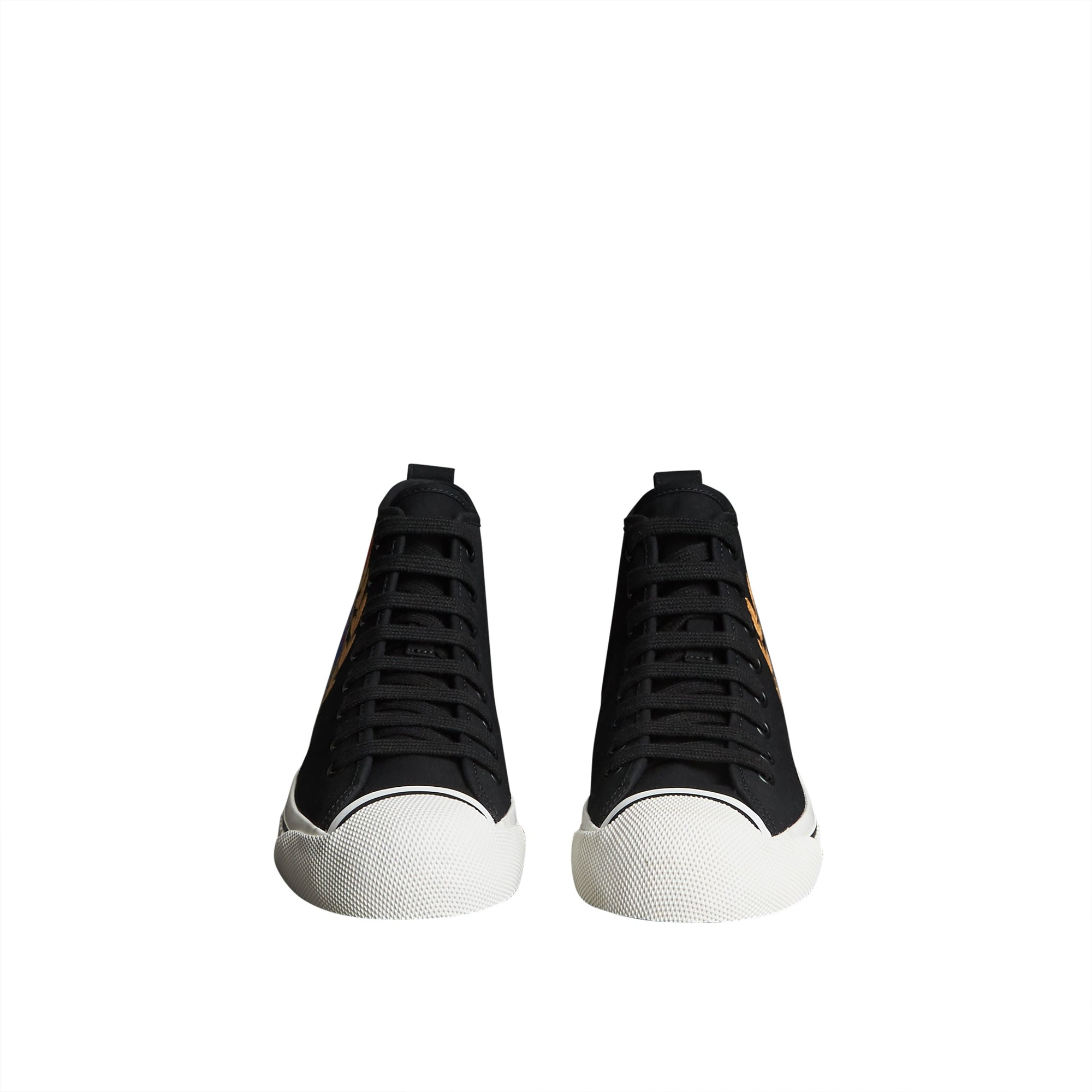 BLACK Sneakers montantes avec logo d'archive brodé