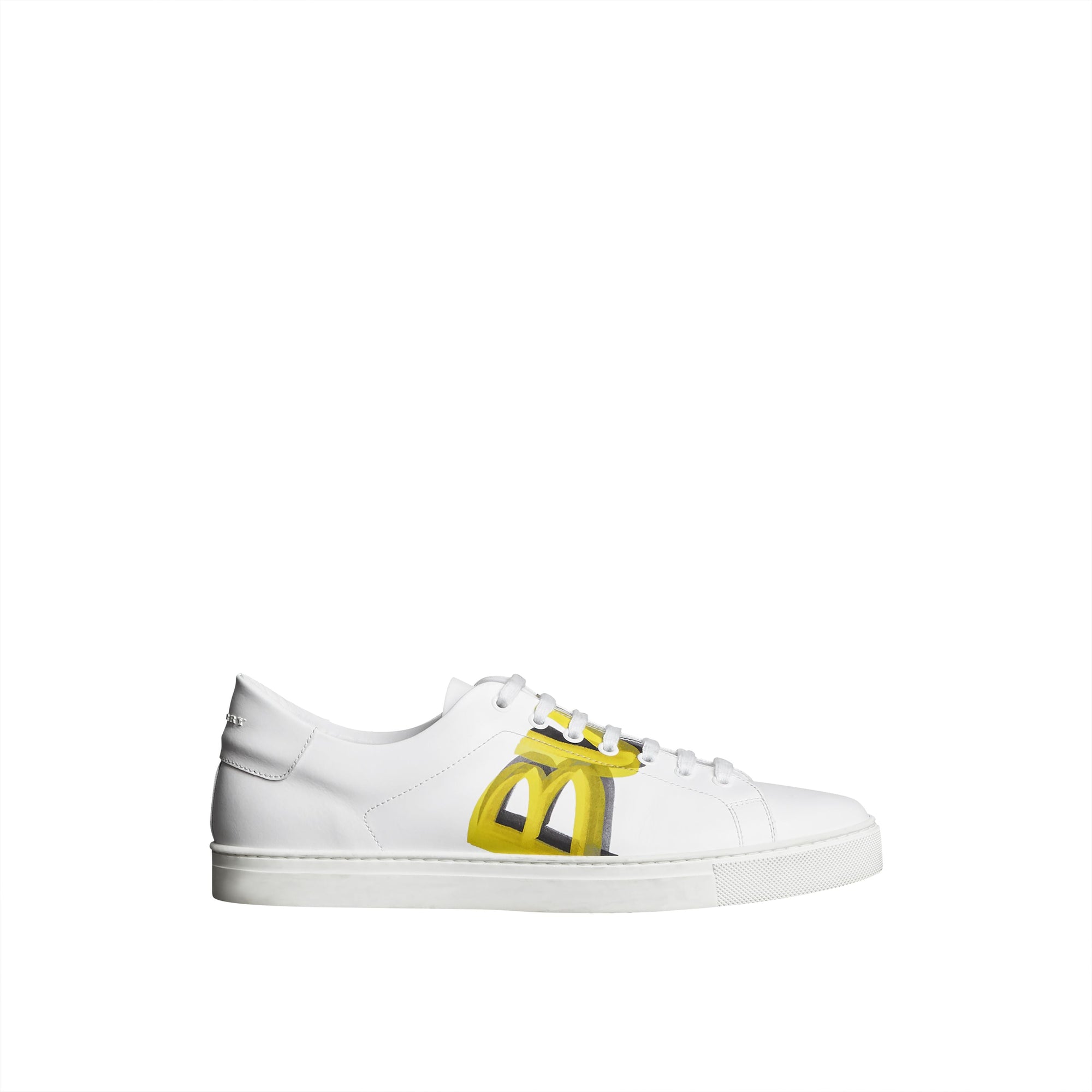 OPTIC WHITE/V YELLOW Sneakers en cuir avec logo imprimé