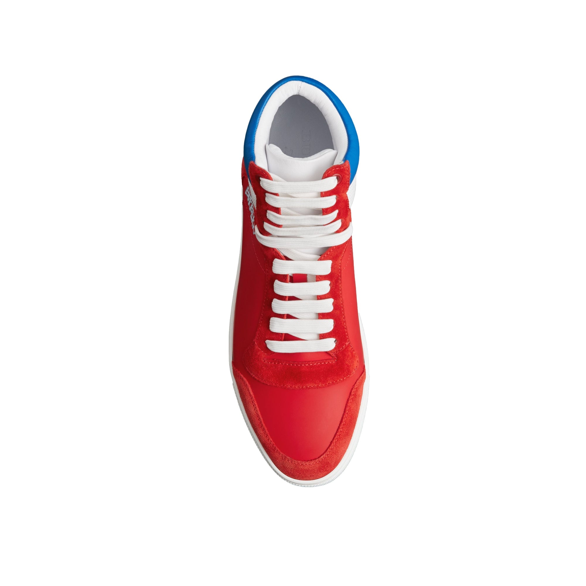 BRIGHT RED Sneakers montantes en cuir et cuir velours