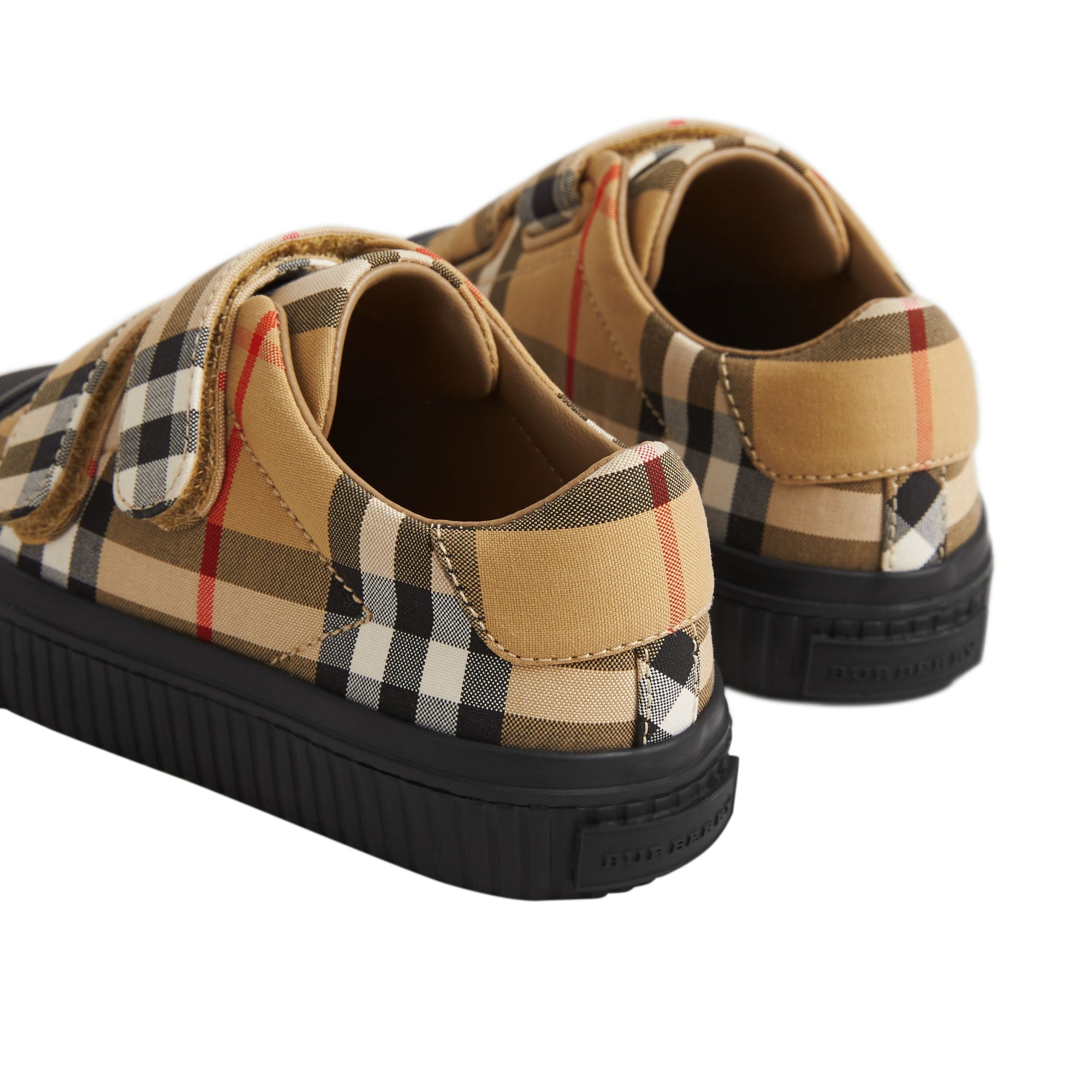 ANTIQUE YELLOW/BLACK Sneakers en cuir à motif Vintage check