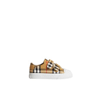 ANTIQUE YELLOW/OPWHT Sneakers en cuir à motif Vintage check