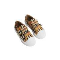 ANTIQUE YELLOW/OPWHT Sneakers en cuir à motif Vintage check