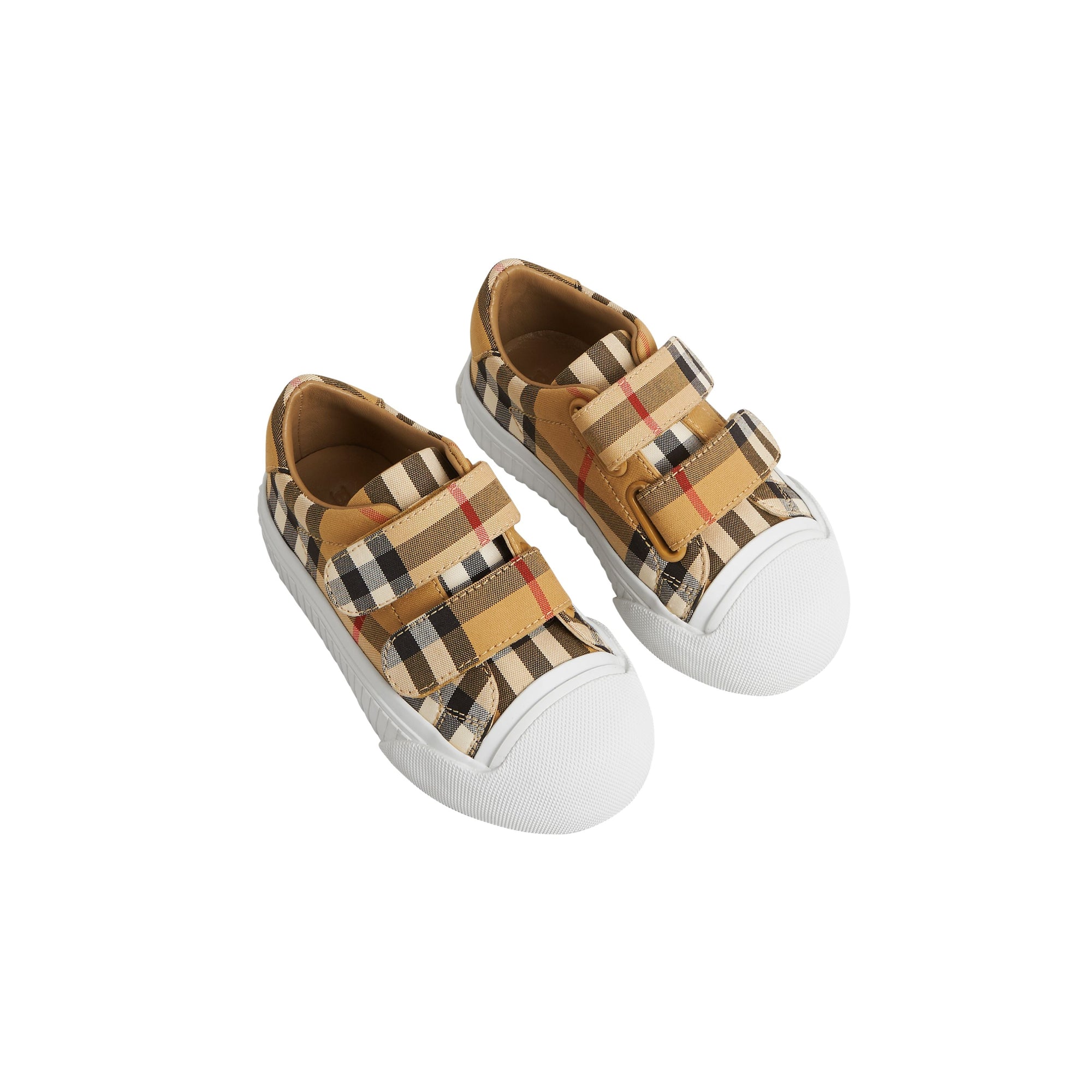 ANTIQUE YELLOW/OPWHT Sneakers en cuir à motif Vintage check