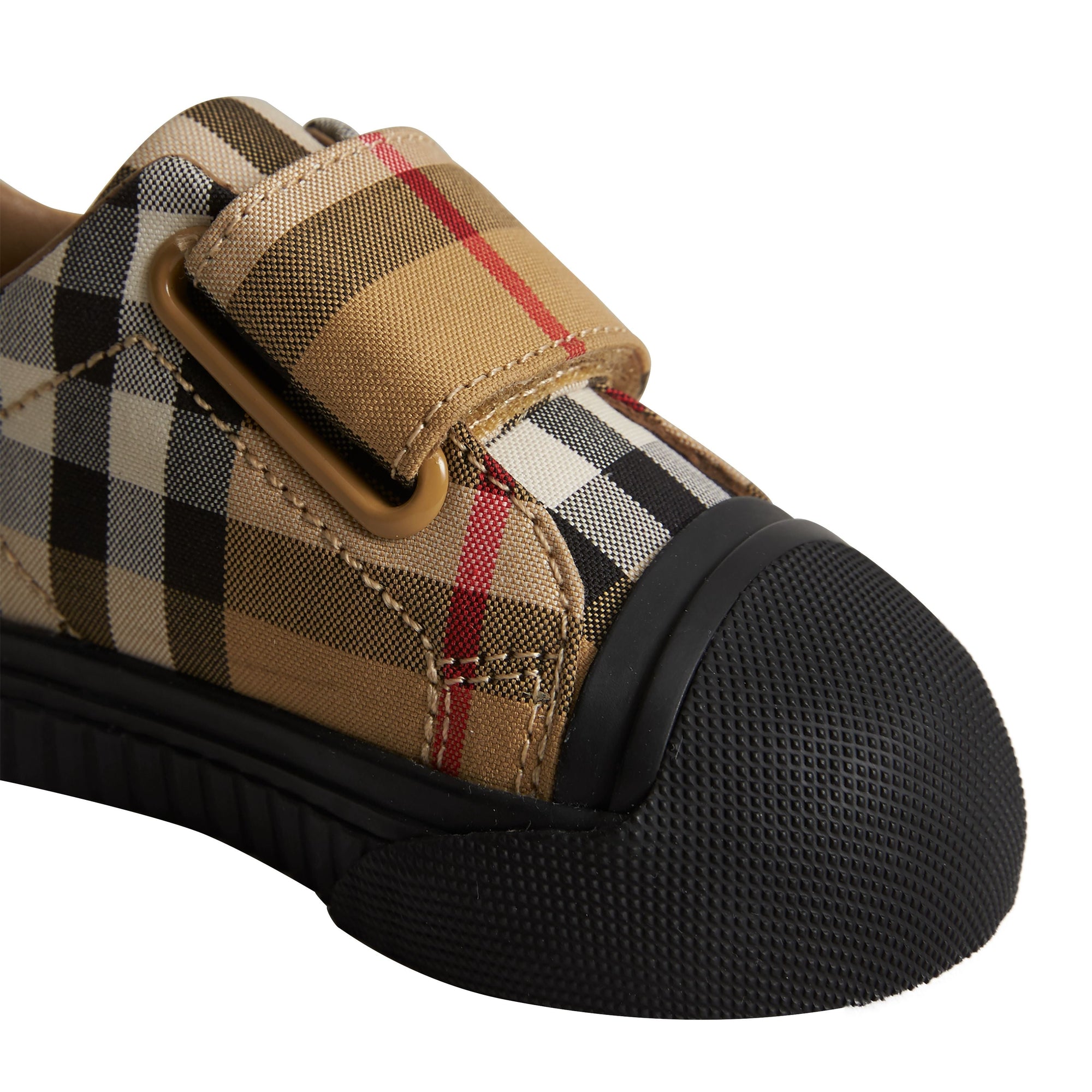 ANTIQUE YELLOW/BLACK Sneakers en cuir à motif Vintage check