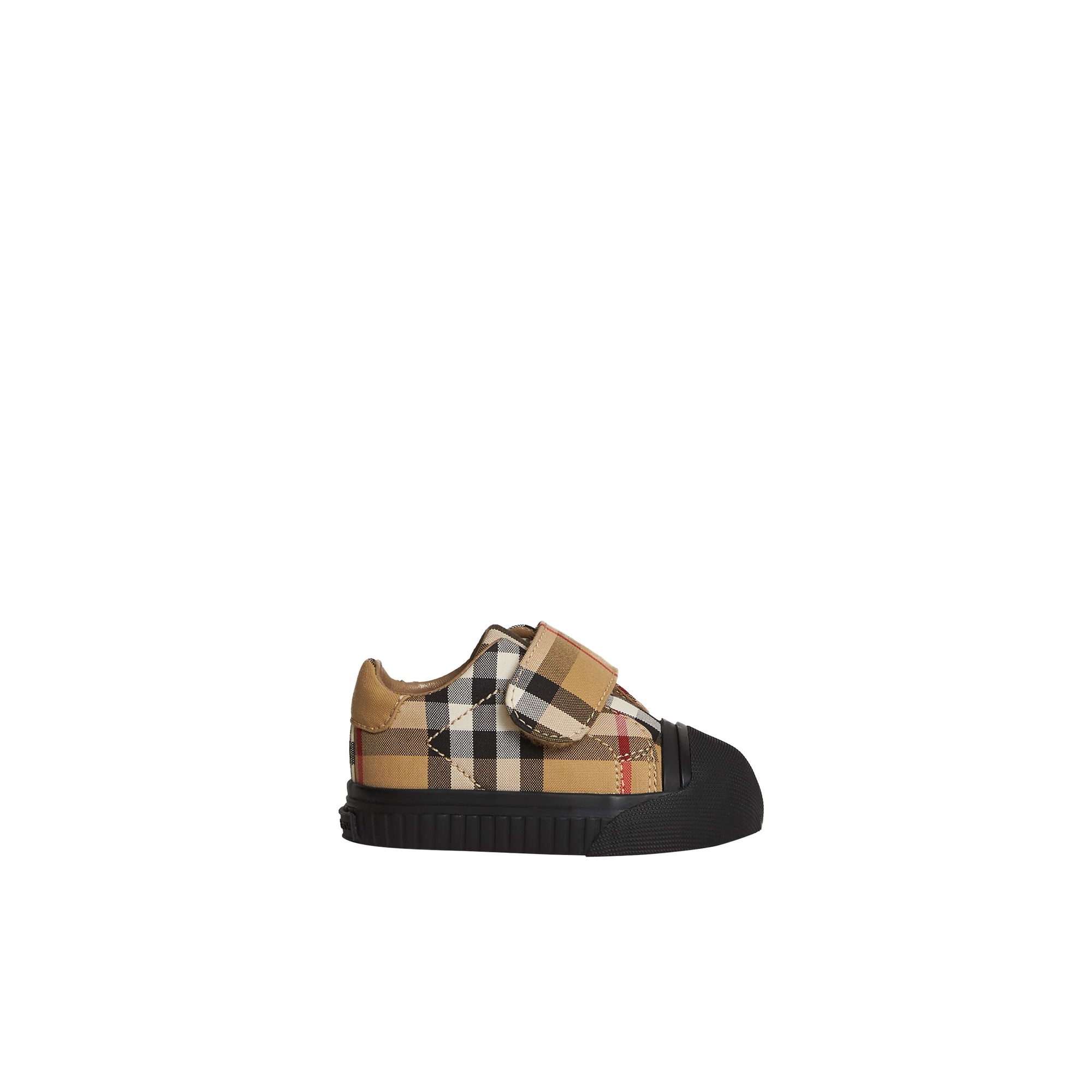 ANTIQUE YELLOW/BLACK Sneakers en cuir à motif Vintage check