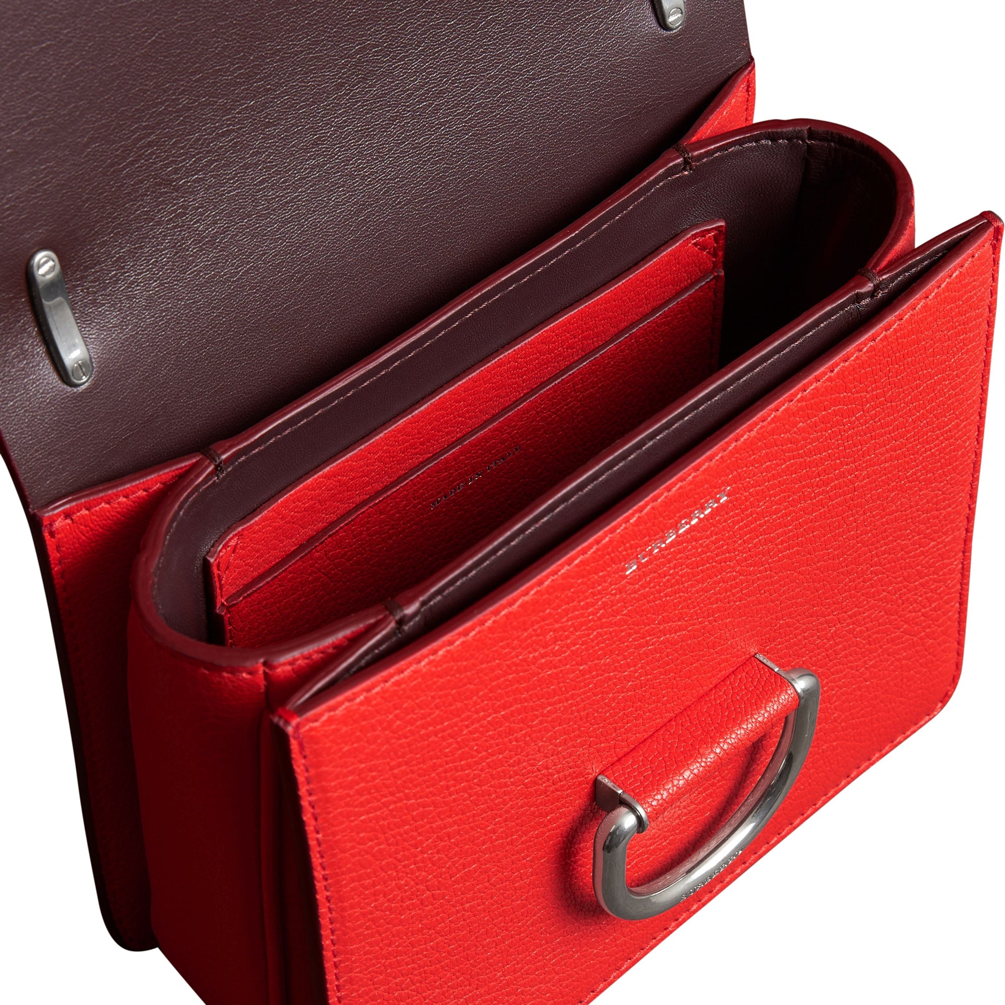 BRIGHT RED Petit sac The D-ring en cuir