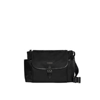BLACK Sac à langer porté à l'épaule avec détails en cuir