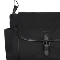 BLACK Sac à langer porté à l'épaule avec détails en cuir