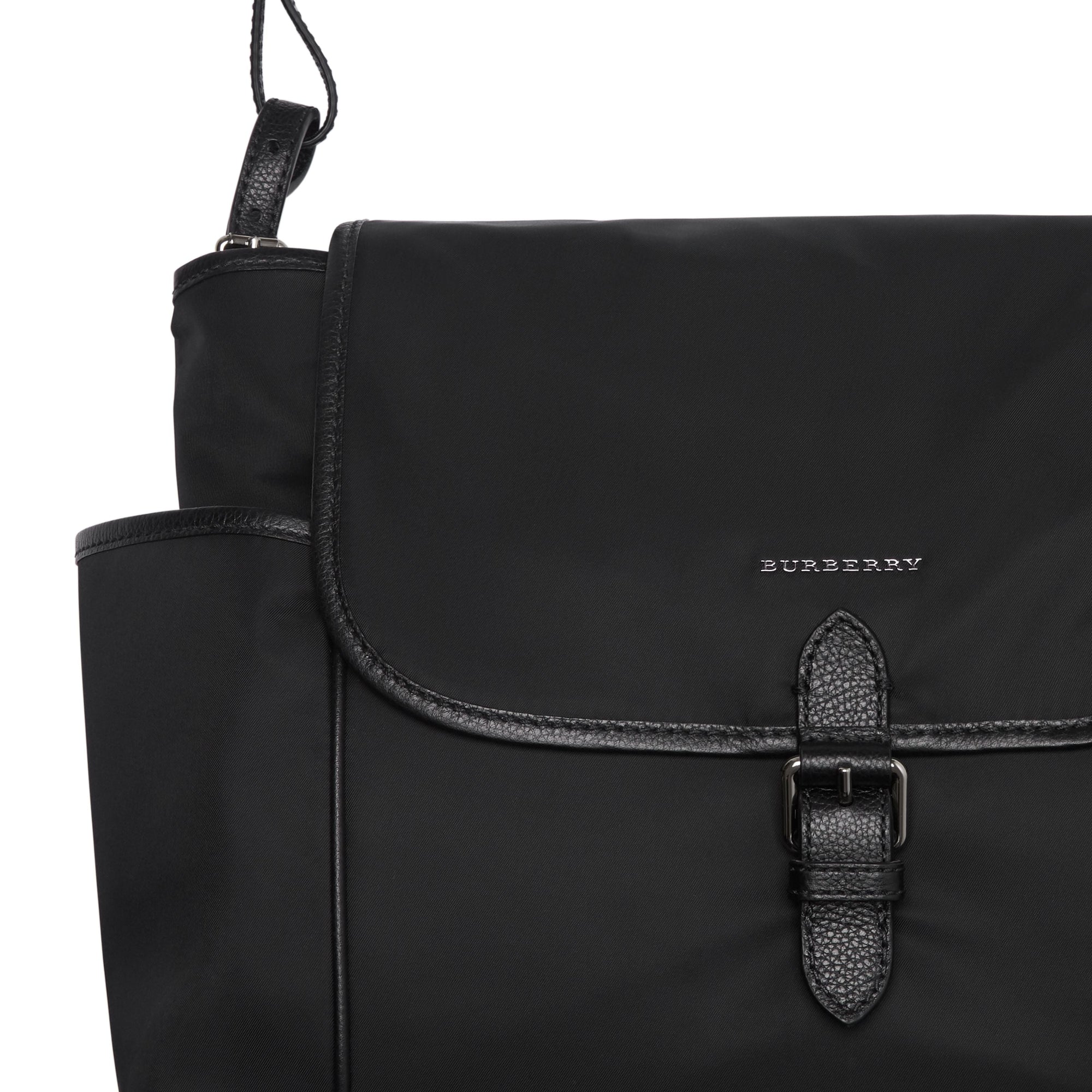 BLACK Sac à langer porté à l'épaule avec détails en cuir