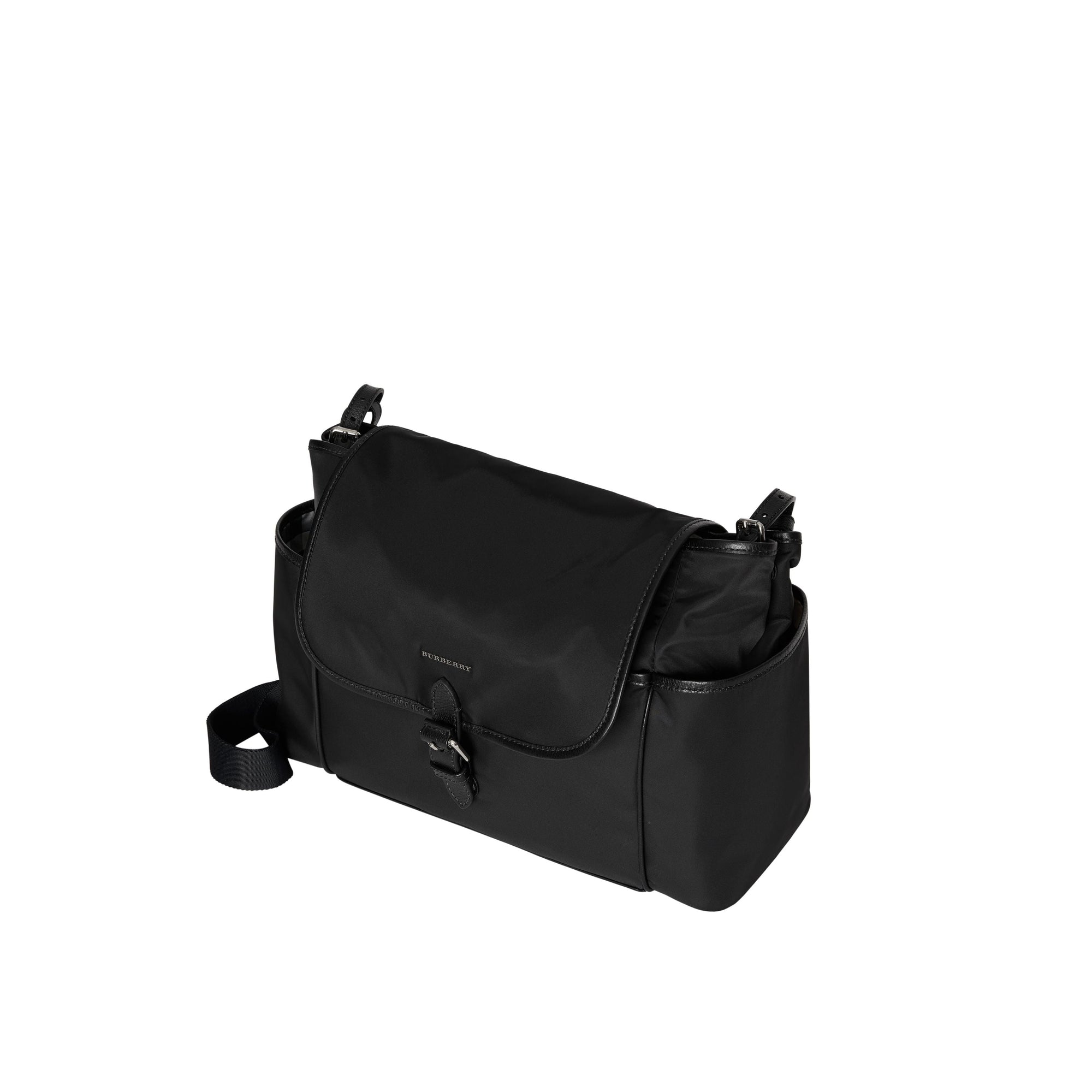 BLACK Sac à langer porté à l'épaule avec détails en cuir