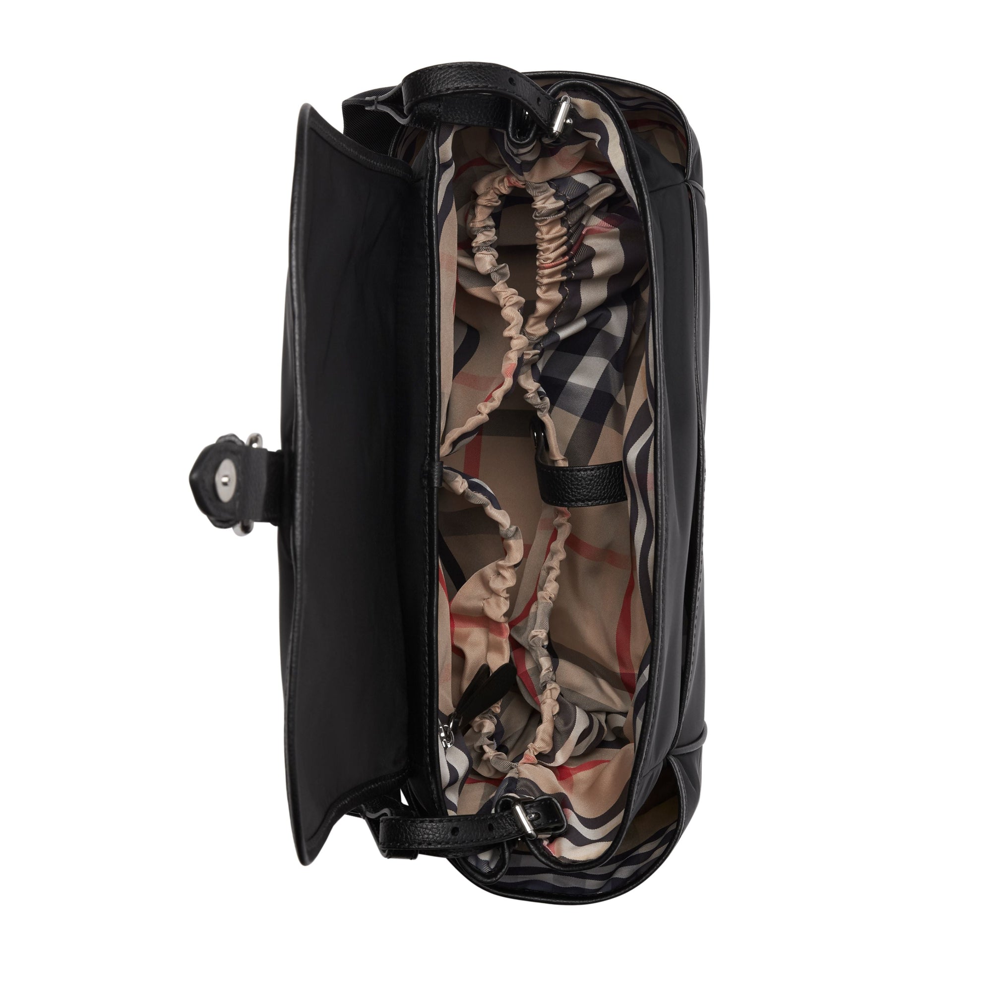 BLACK Sac à langer porté à l'épaule avec détails en cuir